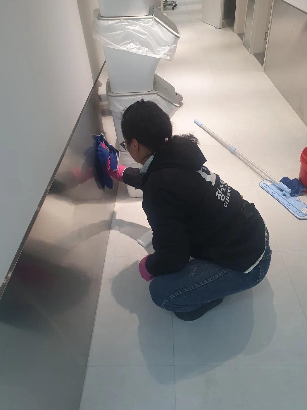 세정 진행 — 울산광역시 병원청소 현장