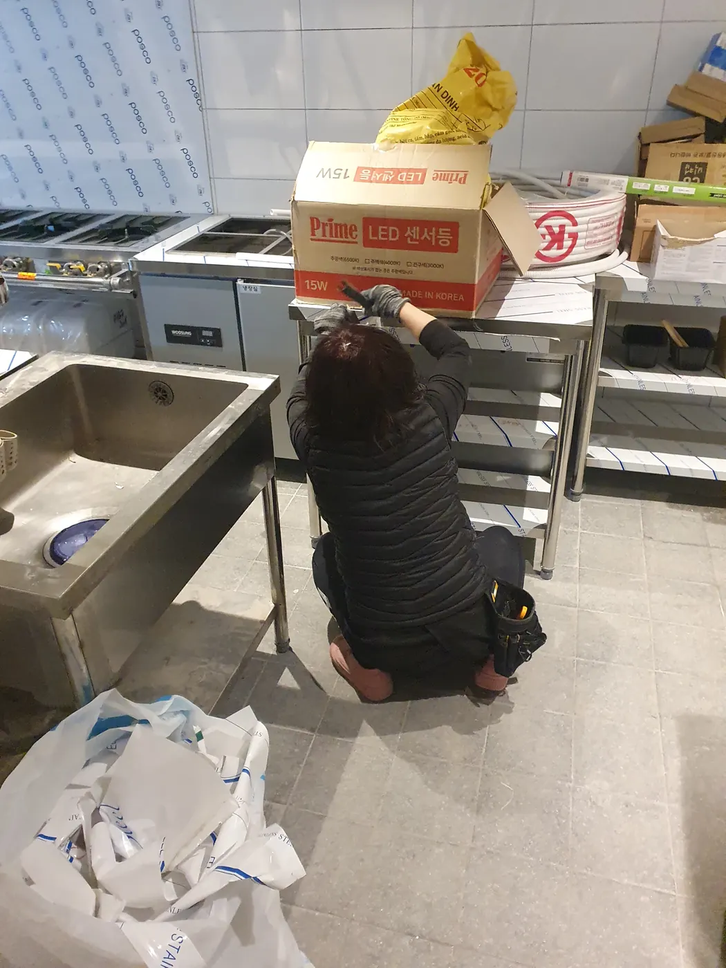 주방 집기 정리 — 매암동 식당청소 현장