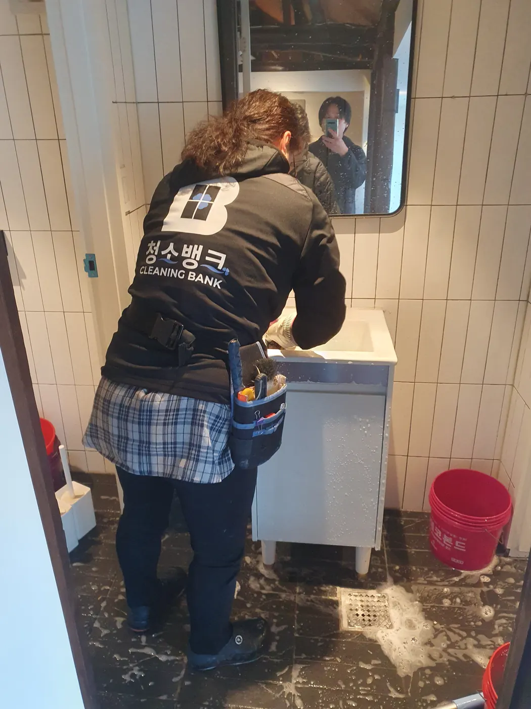 작업 진행 — 대안동 식당청소 현장