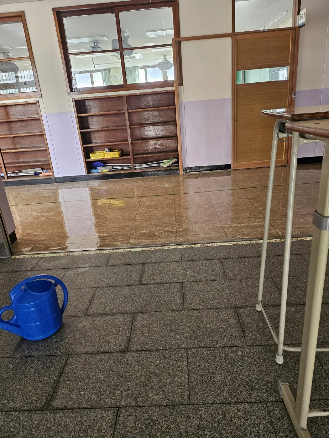 세정 진행 — 상안동 학교청소 현장